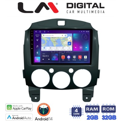 LM Digital - LM ZN4430 GPS Οθόνη OEM Multimedia Αυτοκινήτου για MAZDA 2 20072014 (CarPlay/AndroidAuto/BT/GPS/WIFI/GPRS)