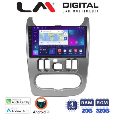 LM Digital - LM ZN4432 GPS Οθόνη OEM Multimedia Αυτοκινήτου για DACIA DUSTER 20062012 (CarPlay/AndroidAuto/BT/GPS/WIFI/GPRS)