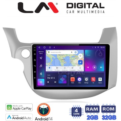 LM Digital - LM ZN4549 GPS Οθόνη OEM Multimedia Αυτοκινήτου για HONDA JAZZ 20082013 (CarPlay/AndroidAuto/BT/GPS/WIFI/GPRS)