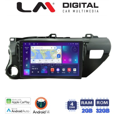 LM Digital - LM ZN4588 GPS Οθόνη OEM Multimedia Αυτοκινήτου για TOYOTA HILUX 2017 (CarPlay/AndroidAuto/BT/GPS/WIFI/GPRS)
