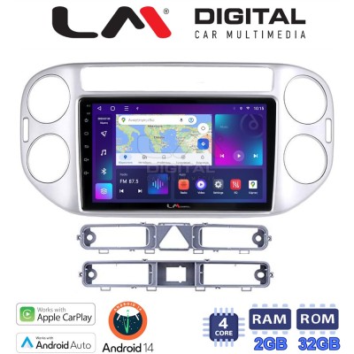 LM Digital - LM ZN4590 GPS Οθόνη OEM Multimedia Αυτοκινήτου για VW TIGUAN 20072017 (CarPlay/AndroidAuto/BT/GPS/WIFI/GPRS)