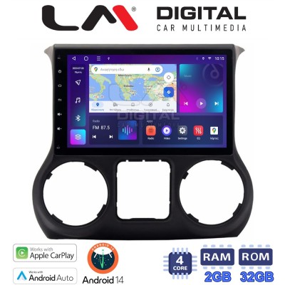 LM Digital - LM ZN4745 GPS Οθόνη OEM Multimedia Αυτοκινήτου για JEEP WRANGLER 20112018 (CarPlay/AndroidAuto/BT/GPS/WIFI/GPRS)