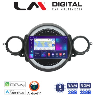 LM Digital - LM ZN4834 GPS Οθόνη OEM Multimedia Αυτοκινήτου για Mini Cooper '07'14 Clubman 2007 2014 (CarPlay/AndroidAuto/BT/GP