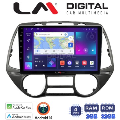 LM Digital - LM ZN4837 GPS Οθόνη OEM Multimedia Αυτοκινήτου για Hyundai i20 2008 2014 (CarPlay/AndroidAuto/BT/GPS/WIFI/GPRS)