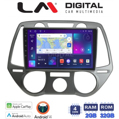 LM Digital - LM ZN4838 GPS Οθόνη OEM Multimedia Αυτοκινήτου για Hyundai i20 2008 2014 (CarPlay/AndroidAuto/BT/GPS/WIFI/GPRS)