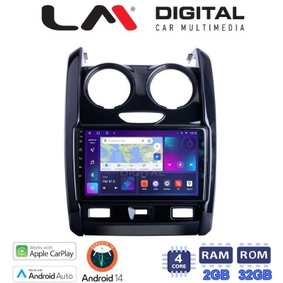 LM Digital - LM ZN4158 GPS Οθόνη OEM Multimedia Αυτοκινήτου για DACIA DUSTER 20132019 (CarPlay/AndroidAuto/BT/GPS/WIFI/GPRS)