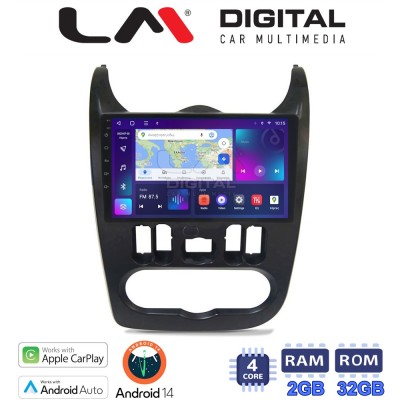 LM Digital - LM ZN4432B GPS Οθόνη OEM Multimedia Αυτοκινήτου για Dacia Duster 2006 2012 (CarPlay/AndroidAuto/BT/GPS/WIFI/GPRS)