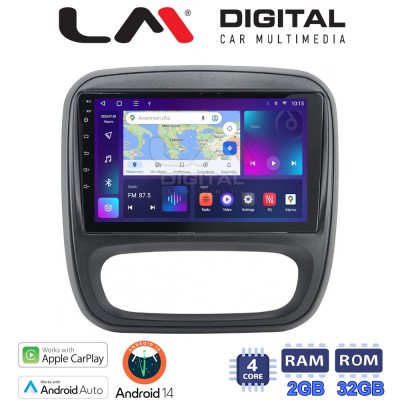 LM Digital - LM ZN4706 GPS Οθόνη OEM Multimedia Αυτοκινήτου για Opel Vivaro 2014 2020Renault Traffic 2014 2020Nissan NV300 201
