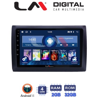 LM Digital - LM ZL4466 GPS Οθόνη OEM Multimedia Αυτοκινήτου για Fiat Stilo 2001 2007 (BT/GPS/WIFI/GPRS)