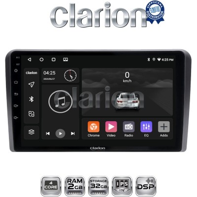 CLARION GL31050 Οθόνη OEM Multimedia Αυτοκινήτου για AUDI A4 (8E) 20012008 (CarPlay/AndroidAuto/BT/GPS/WIFI/GPRS)