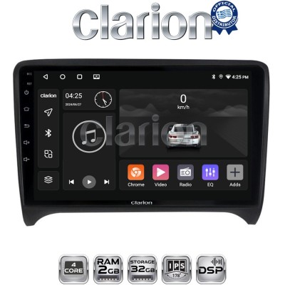 CLARION GL31078 Οθόνη OEM Multimedia Αυτοκινήτου για AUDI TT 2007 2014 (CarPlay/AndroidAuto/BT/GPS/WIFI/GPRS)