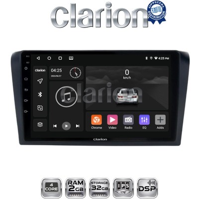 CLARION GL31161 Οθόνη OEM Multimedia Αυτοκινήτου για MAZDA 3 2003 2008 (CarPlay/AndroidAuto/BT/GPS/WIFI/GPRS)