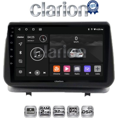 CLARION GL31319 Οθόνη OEM Multimedia Αυτοκινήτου για Renault Clio III 2005 2011 (CarPlay/AndroidAuto/BT/GPS/WIFI/GPRS)