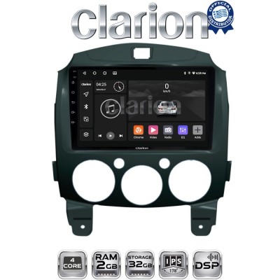 CLARION GL31430 Οθόνη OEM Multimedia Αυτοκινήτου για MAZDA 2 20072014 (CarPlay/AndroidAuto/BT/GPS/WIFI/GPRS)