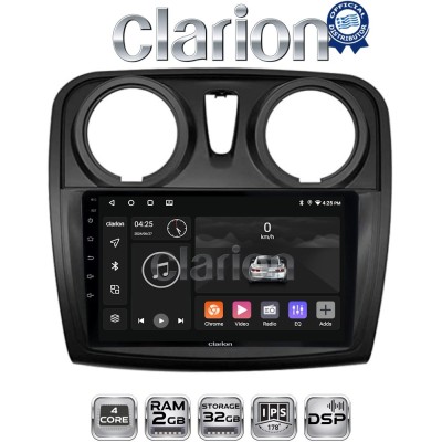 CLARION GL31457 Οθόνη OEM Multimedia Αυτοκινήτου για Dacia Santero 2012 2019 (CarPlay/AndroidAuto/BT/GPS/WIFI/GPRS)