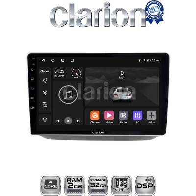 CLARION GL31542 Οθόνη OEM Multimedia Αυτοκινήτου για Skoda Fabia 2007 2014 (CarPlay/AndroidAuto/BT/GPS/WIFI/GPRS)