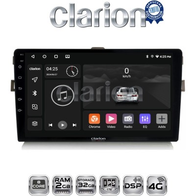 CLARION GL71028B Οθόνη OEM Multimedia Αυτοκινήτου για Toyota Auris 2007 2012 (CarPlay/AndroidAuto/BT/GPS/WIFI/GPRS)