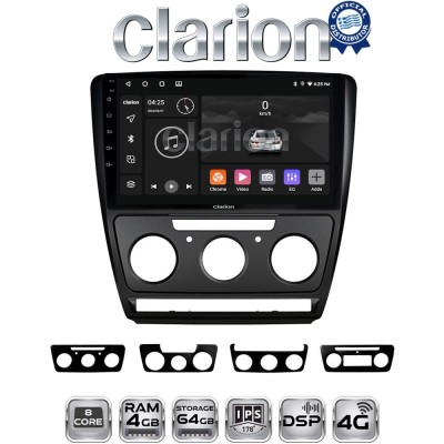 CLARION GL72005B Οθόνη OEM Multimedia Αυτοκινήτου για Skoda Octavia 2005 2012 (CarPlay/AndroidAuto/BT/GPS/WIFI/GPRS)