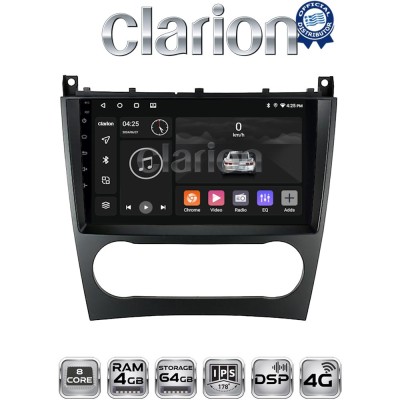 CLARION GL72093 Οθόνη OEM Multimedia Αυτοκινήτου για MERCEDES C class (W203) – CLC 20042008 (CarPlay/AndroidAuto/BT/GPS/WIFI/GPR