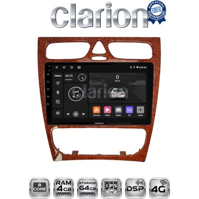 CLARION GL72171W Οθόνη OEM Multimedia Αυτοκινήτου για Mercedes C Class 1999 2004 (Προ Facelift) (CarPlay/AndroidAuto/BT/GPS/WIF