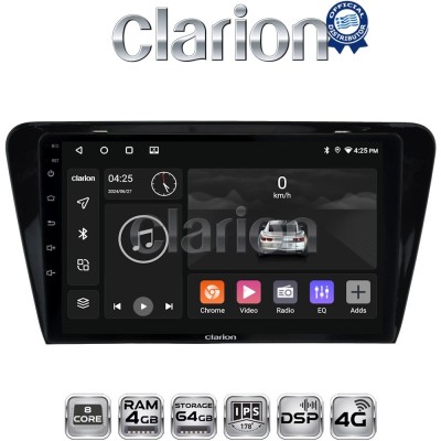 CLARION GL72279 Οθόνη OEM Multimedia Αυτοκινήτου για SKODA OCTAVIA 7 2013 2020 (CarPlay/AndroidAuto/BT/GPS/WIFI/GPRS)