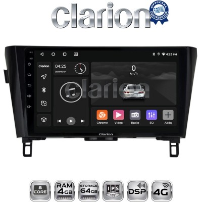 CLARION GL72473 Οθόνη OEM Multimedia Αυτοκινήτου για NISSAN QASHQAI & XTRAIL 2014 (CarPlay/AndroidAuto/BT/GPS/WIFI/GPRS)