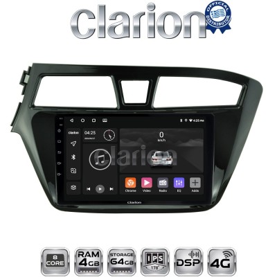 CLARION GL72517 Οθόνη OEM Multimedia Αυτοκινήτου για Hyundai i20 2015 (CarPlay/AndroidAuto/BT/GPS/WIFI/GPRS)