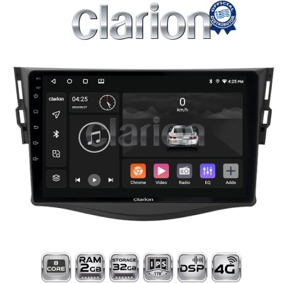 CLARION GL71018 Οθόνη OEM Multimedia Αυτοκινήτου για TOYOTA RAV4 2006 2012 (CarPlay/AndroidAuto/BT/GPS/WIFI/GPRS)