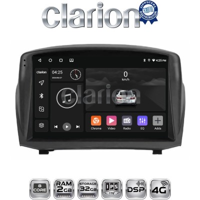 CLARION GL71152B Οθόνη OEM Multimedia Αυτοκινήτου για FORD FIESTA 20092017 (CarPlay/AndroidAuto/BT/GPS/WIFI/GPRS)