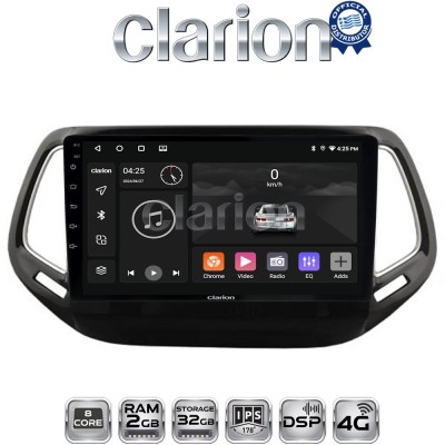 CLARION GL71253 Οθόνη OEM Multimedia Αυτοκινήτου για JEEP COMPASS 2017 (CarPlay/AndroidAuto/BT/GPS/WIFI/GPRS)