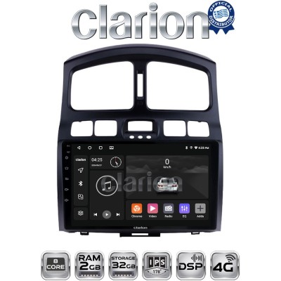 CLARION GL71317 Οθόνη OEM Multimedia Αυτοκινήτου για Hyundai SantaFe 2004 2006 (CarPlay/AndroidAuto/BT/GPS/WIFI/GPRS)