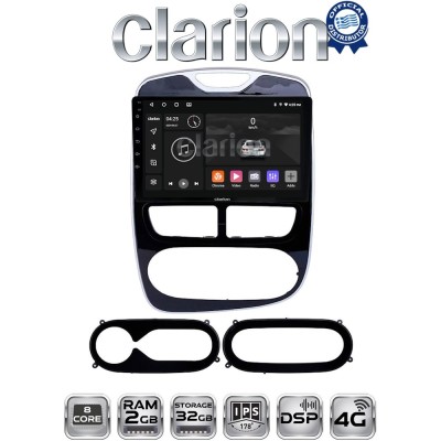 CLARION GL71320 Οθόνη OEM Multimedia Αυτοκινήτου για RENAULT CLIO 2012 2015 (CarPlay/AndroidAuto/BT/GPS/WIFI/GPRS)