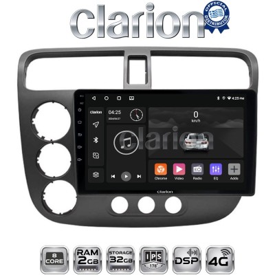 CLARION GL71373 Οθόνη OEM Multimedia Αυτοκινήτου για HONDA CIVIC 4πορτο 2001 2006 (CarPlay/AndroidAuto/BT/GPS/WIFI/GPRS)