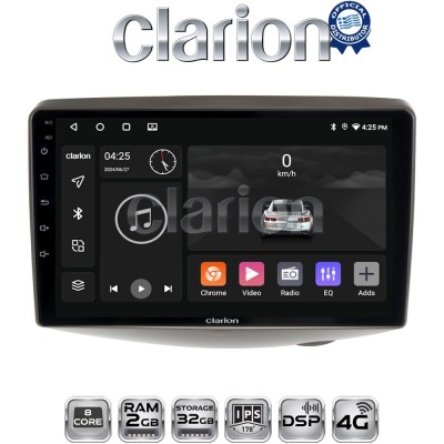 CLARION GL71402 Οθόνη OEM Multimedia Αυτοκινήτου για Toyota Yaris 1999 2004 (CarPlay/AndroidAuto/BT/GPS/WIFI/GPRS)