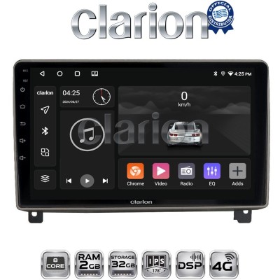 CLARION GL71404 Οθόνη OEM Multimedia Αυτοκινήτου για PEUGEOT 407 2004 2011 (CarPlay/AndroidAuto/BT/GPS/WIFI/GPRS)