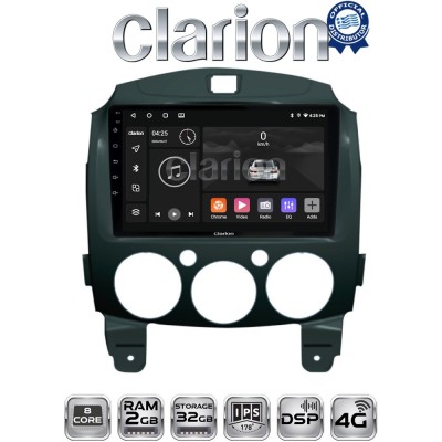 CLARION GL71430 Οθόνη OEM Multimedia Αυτοκινήτου για MAZDA 2 20072014 (CarPlay/AndroidAuto/BT/GPS/WIFI/GPRS)
