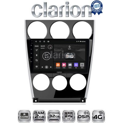 CLARION GL71436 Οθόνη OEM Multimedia Αυτοκινήτου για MAZDA 6 facelift 20052008 (CarPlay/AndroidAuto/BT/GPS/WIFI/GPRS)