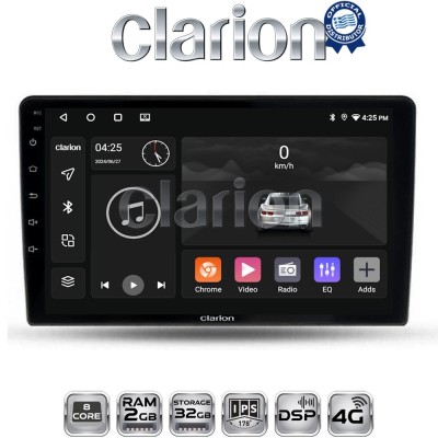 CLARION GL71452 Οθόνη OEM Multimedia Αυτοκινήτου για Ford Fiesta 2019 (CarPlay/AndroidAuto/BT/GPS/WIFI/GPRS)