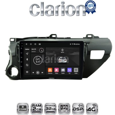 CLARION GL71588 Οθόνη OEM Multimedia Αυτοκινήτου για TOYOTA HILUX 2017 (CarPlay/AndroidAuto/BT/GPS/WIFI/GPRS)