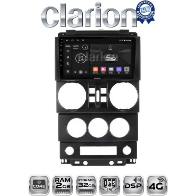 CLARION GL71748 Οθόνη OEM Multimedia Αυτοκινήτου για JEEP WRANGLER 2007 2011 (CarPlay/AndroidAuto/BT/GPS/WIFI/GPRS)