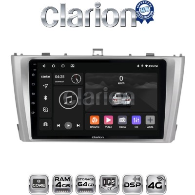 CLARION GL72027 Οθόνη OEM Multimedia Αυτοκινήτου για TOYOTA AVENSIS T27 2009 2016 (CarPlay/AndroidAuto/BT/GPS/WIFI/GPRS)