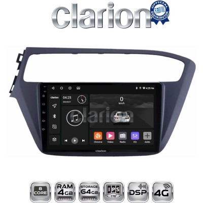 CLARION GL72226 Οθόνη OEM Multimedia Αυτοκινήτου για Hyundai i20 2019 (CarPlay/AndroidAuto/BT/GPS/WIFI/GPRS)