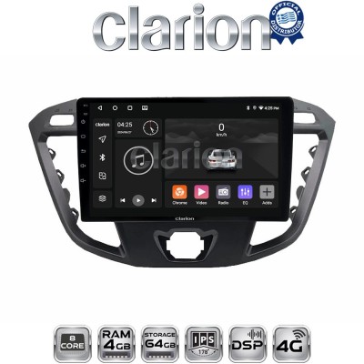 CLARION GL72366 Οθόνη OEM Multimedia Αυτοκινήτου για TRANSIT CUSTOM - TOURNEO CUSTOM 2013 (CarPlay/AndroidAuto/BT/GPS/WIFI/GPRS)