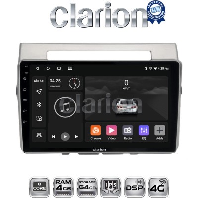 CLARION GL72417 Οθόνη OEM Multimedia Αυτοκινήτου για Toyota Corolla Verso 2004 2009 (CarPlay/AndroidAuto/BT/GPS/WIFI/GPRS)