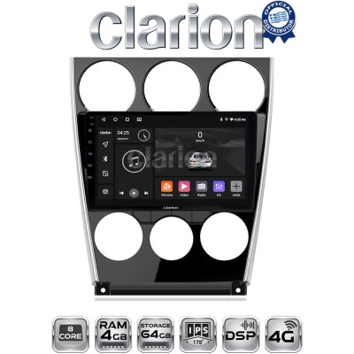 CLARION GL72436 Οθόνη OEM Multimedia Αυτοκινήτου για MAZDA 6 facelift 20052008 (CarPlay/AndroidAuto/BT/GPS/WIFI/GPRS)