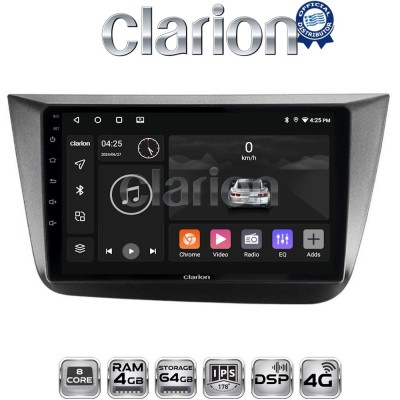 CLARION GL72490 Οθόνη OEM Multimedia Αυτοκινήτου για Seat Altea 2004 2015 (CarPlay/AndroidAuto/BT/GPS/WIFI/GPRS)