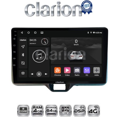 CLARION GL72554 Οθόνη OEM Multimedia Αυτοκινήτου για TOYOTA YARIS 2020 (CarPlay/AndroidAuto/BT/GPS/WIFI/GPRS)