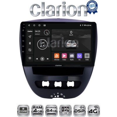 CLARION GL72560 Οθόνη OEM Multimedia Αυτοκινήτου για Aygo & C1 & 107 '05'14 (CarPlay/AndroidAuto/BT/GPS/WIFI/GPRS)