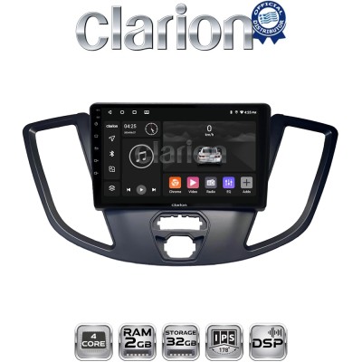 CLARION GL31758 Οθόνη OEM Multimedia Αυτοκινήτου για Ford Transit 2013 2018 (CarPlay/AndroidAuto/BT/GPS/WIFI/GPRS)