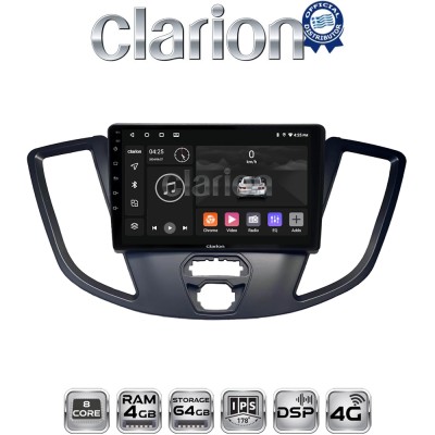 CLARION GL72758 Οθόνη OEM Multimedia Αυτοκινήτου για Ford Transit 2013 2018 (CarPlay/AndroidAuto/BT/GPS/WIFI/GPRS)